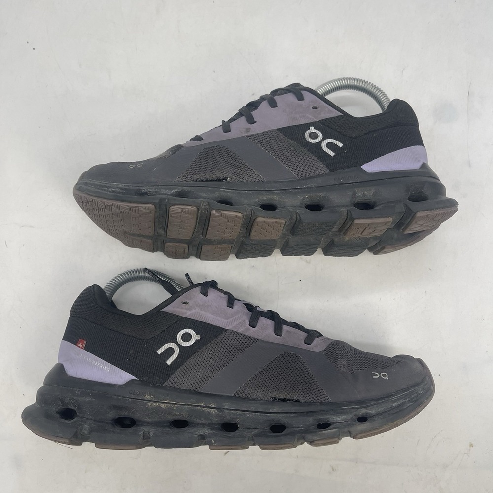 On Cloudrunner Shoes Womens 7.5 Black Purple Running 46.98077 Training Walking